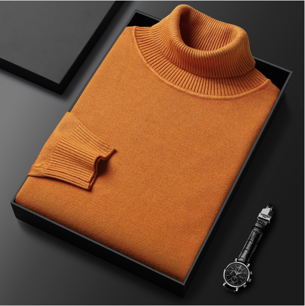 Luis - Eleganter Herren Rollkragenpullover aus einem edlen Kaschmir-Baumwoll-Mix