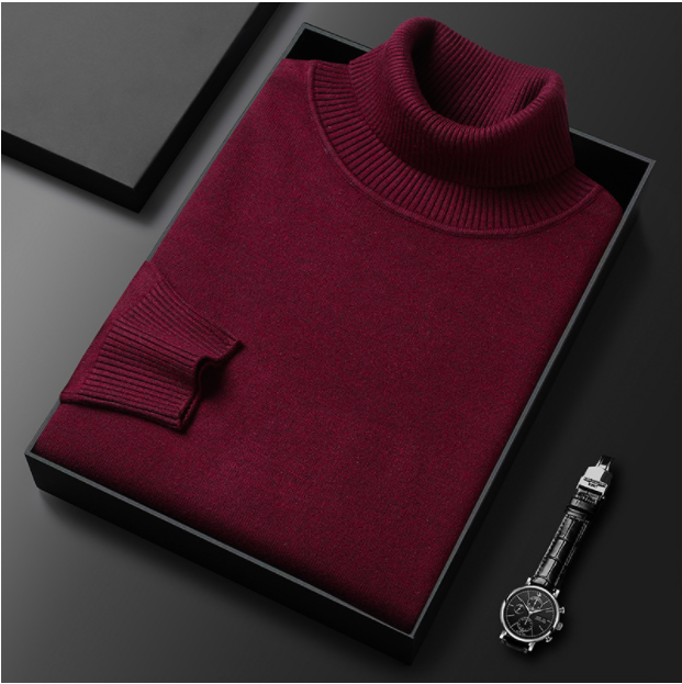 Luis - Eleganter Herren Rollkragenpullover aus einem edlen Kaschmir-Baumwoll-Mix