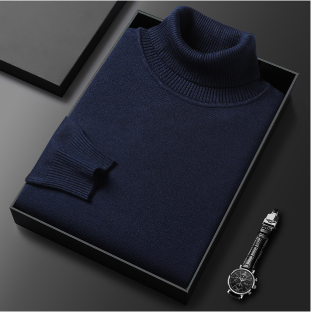 Luis - Eleganter Herren Rollkragenpullover aus einem edlen Kaschmir-Baumwoll-Mix
