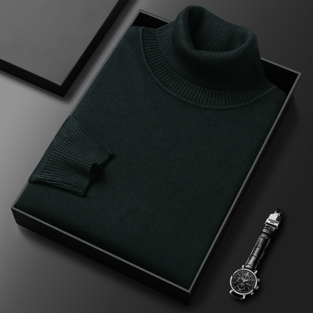 Luis - Eleganter Herren Rollkragenpullover aus einem edlen Kaschmir-Baumwoll-Mix