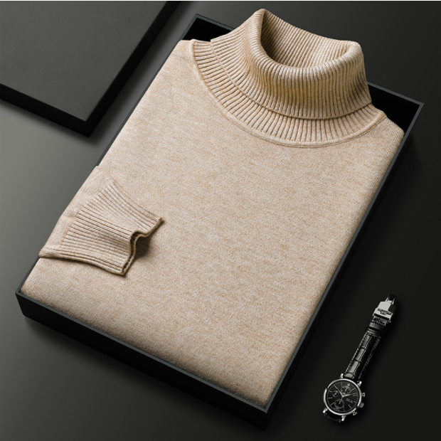 Luis - Eleganter Herren Rollkragenpullover aus einem edlen Kaschmir-Baumwoll-Mix